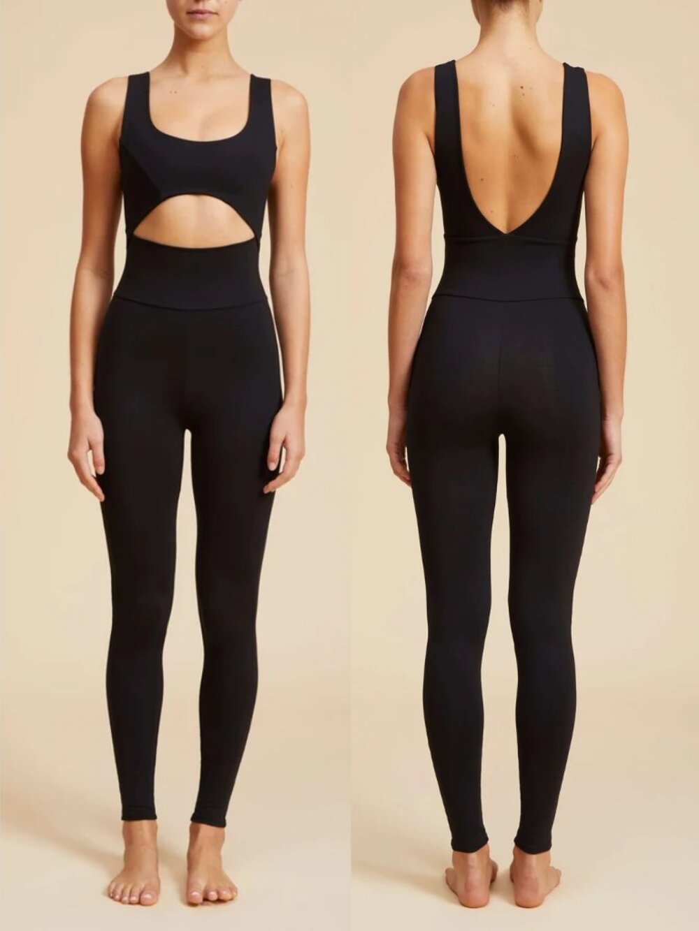 Live the Process Cutout bodysuit Onesie yoga jumpsuit romper unitard black $220